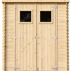 Casetta da Giardino in Legno 2x2 19 mm con Pavimento Doppia Porta