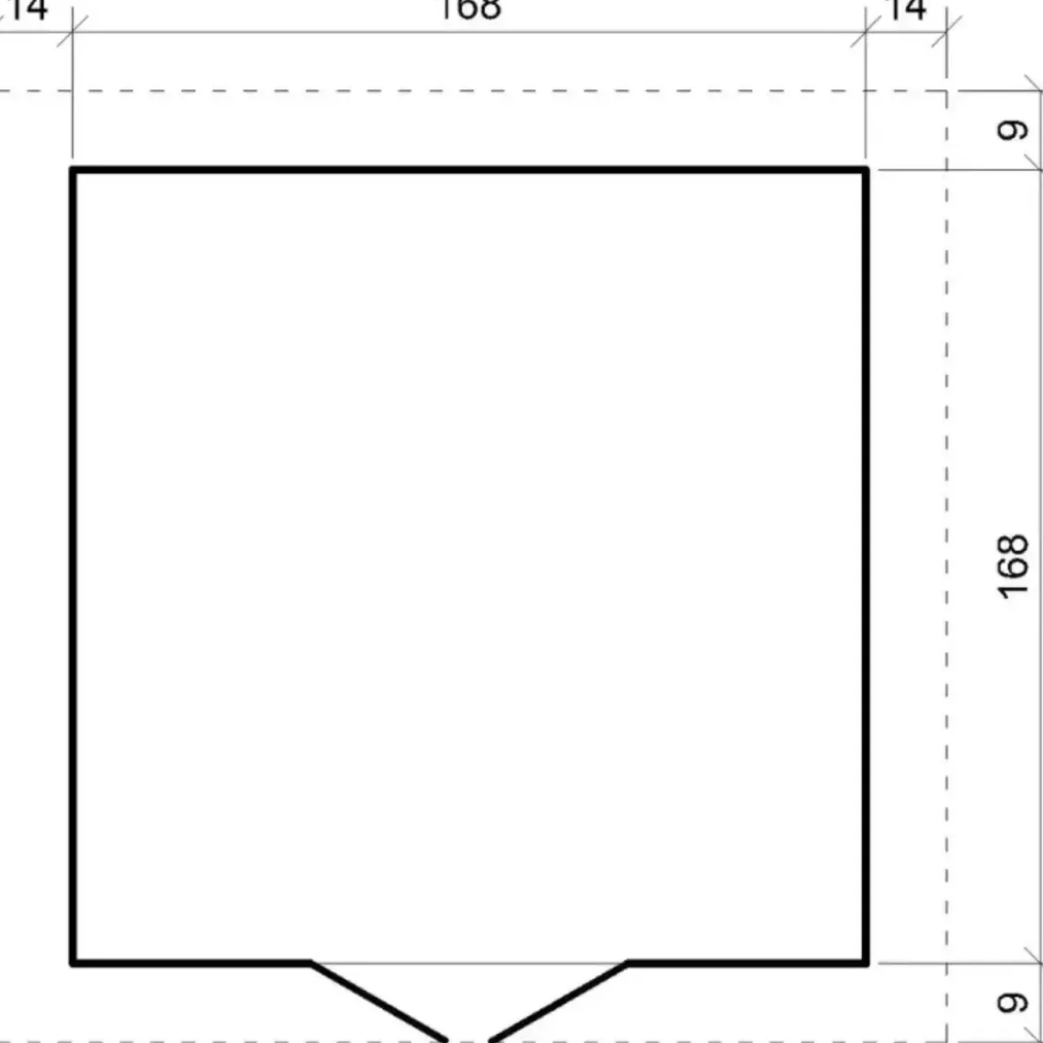 Casetta da Giardino in Legno 180x180 Pavimento Porta con Serratura