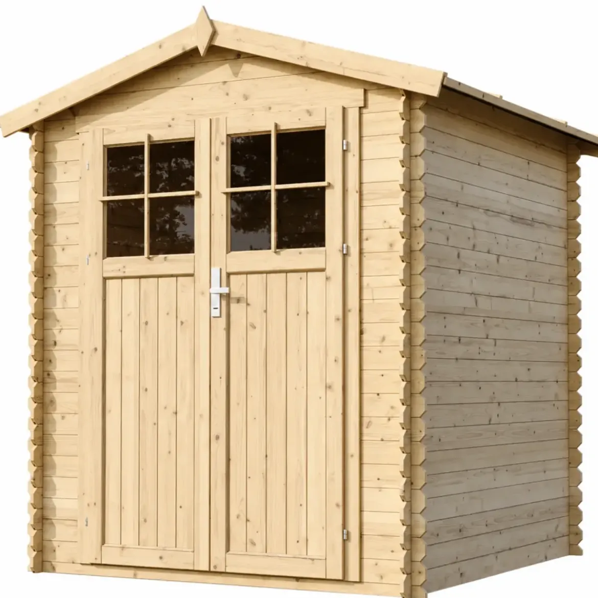 Casetta da Giardino in Legno 180x180 Pavimento Porta con Serratura
