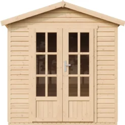 Casetta da Giardino in Legno 2x2 m 4 m2 con Pavimento Tegole Marrone