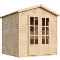 Casetta da Giardino in Legno 2x2 m 4 m2 con Pavimento e Tegole Verde