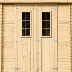 Casetta da Giardino Legno 19 mm 200x130 cm Doppia Porta Pavimento