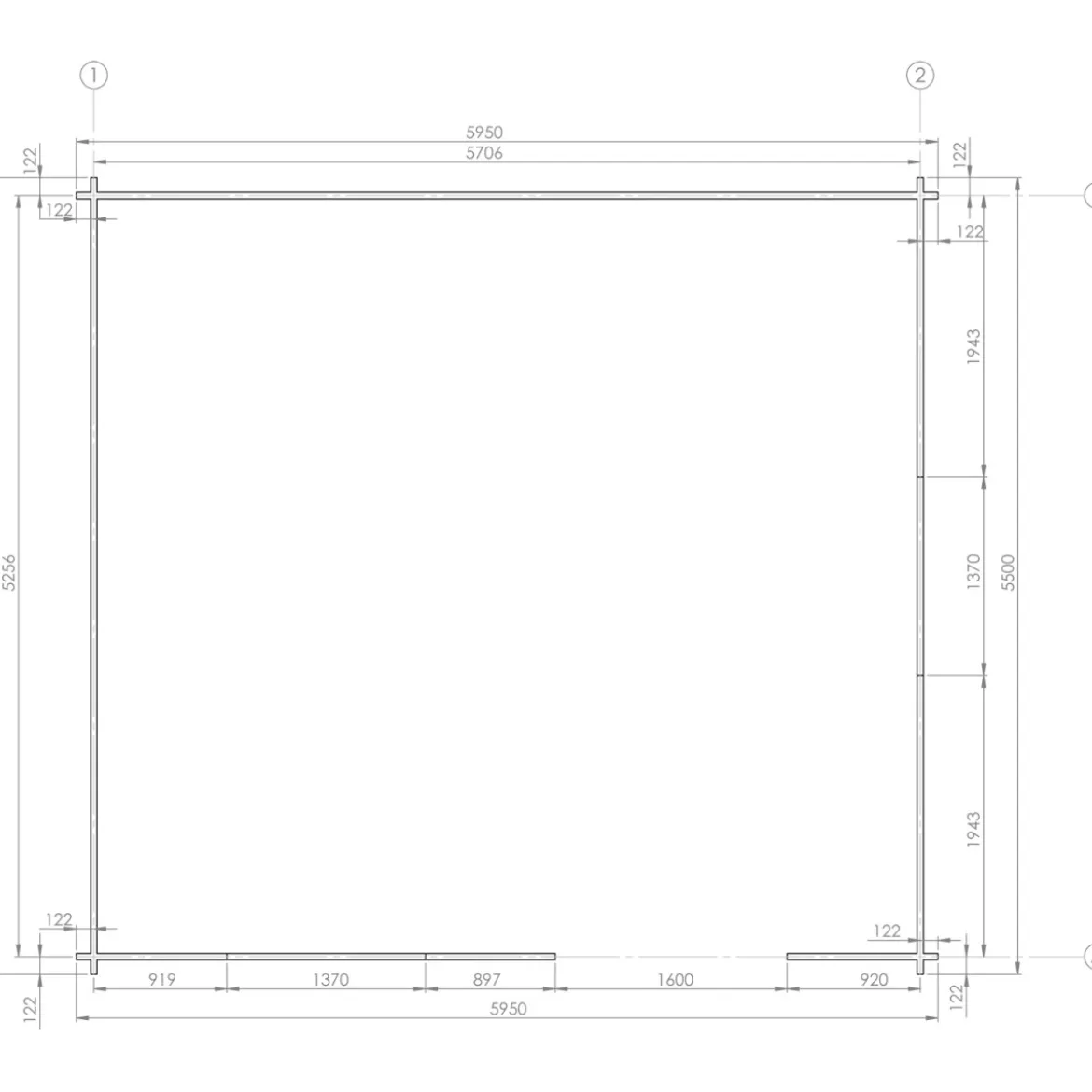 Casetta da Giardino 44 mm in Legno 6x6 infissi con doppio vetro