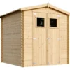Casetta da Giardino 2x2 Legno 19 mm Pavimento Porta Deposito Attrezzi