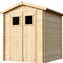Casetta da Giardino 180x180 Legno 19mm Pavimento Porta con Finestra