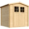 Casetta da Giardino 2x2 m Legno 19 mm Pavimento Serratura Impermeabile