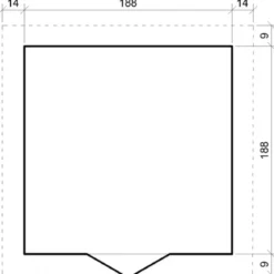 Casetta da Giardino 2x2 m Legno 19 mm Pavimento Serratura Impermeabile