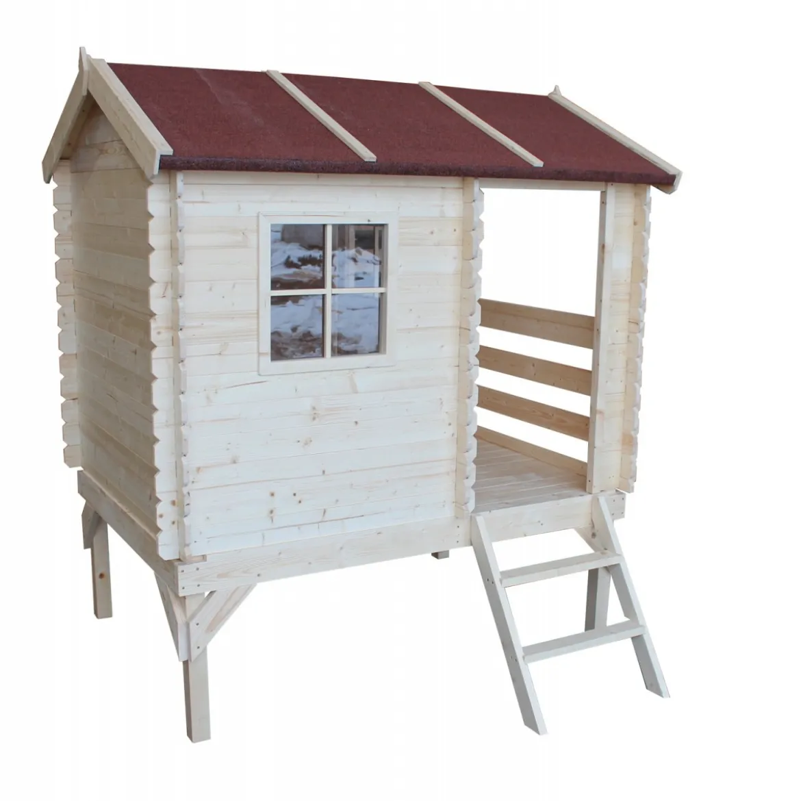 Casetta Gioco per Bambini in Legno di Pino Timbela da Giardino Rialzata