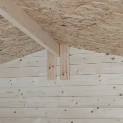 Casetta in Legno da Giardino Block House 2x2 m Doppia Porta Finestrata