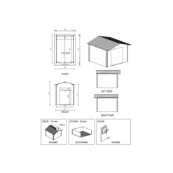 Casetta in Legno da Giardino 2.5x3 m 19mm Box per Attrezzi