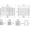 Casetta in Legno di Abete 4x3 con Doppia Porta