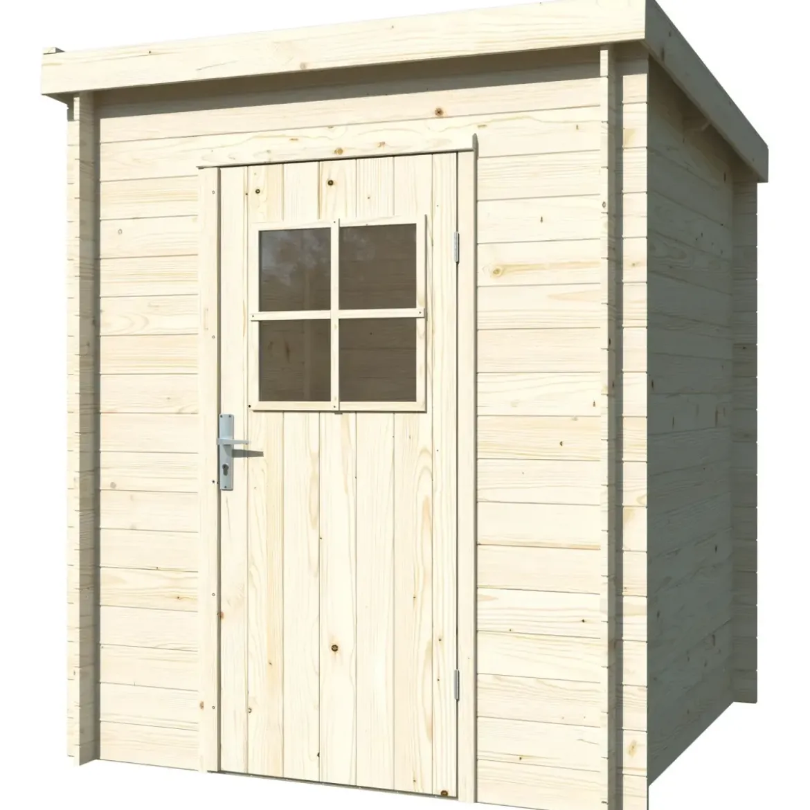 Casetta in Legno Grezzo 19 mm 176x176 cm Blockhouse Tetto in Perline