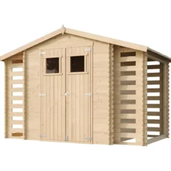 Casetta in Legno Legnaia 328x206x218 cm Box a Pannelli