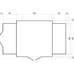 Casetta in Legno Timbela a Pannelli 19 mm Box con Legnaia Laterale