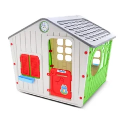 Casetta in Plastica Resina per Bambini Gioco Bimbi da Giardino Esterno