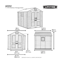 Casetta in Resina 2x3 PVC Esterno Ricovero Porta Attrezzi da Giardino Mobile Box