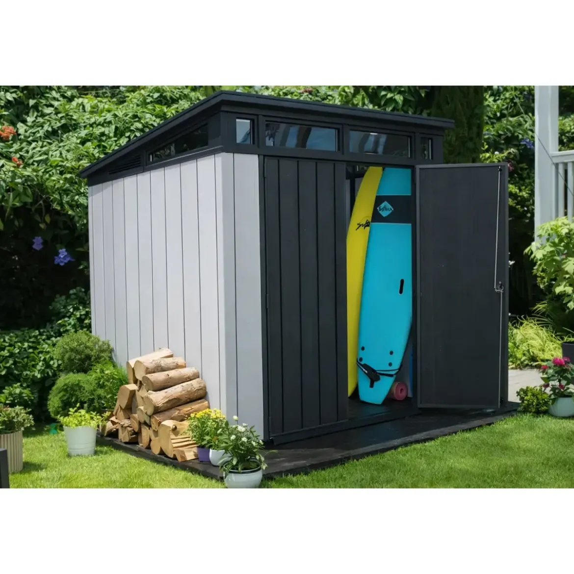 Casetta Keter Artisan 214x216 Addossata con Pavimento Interno