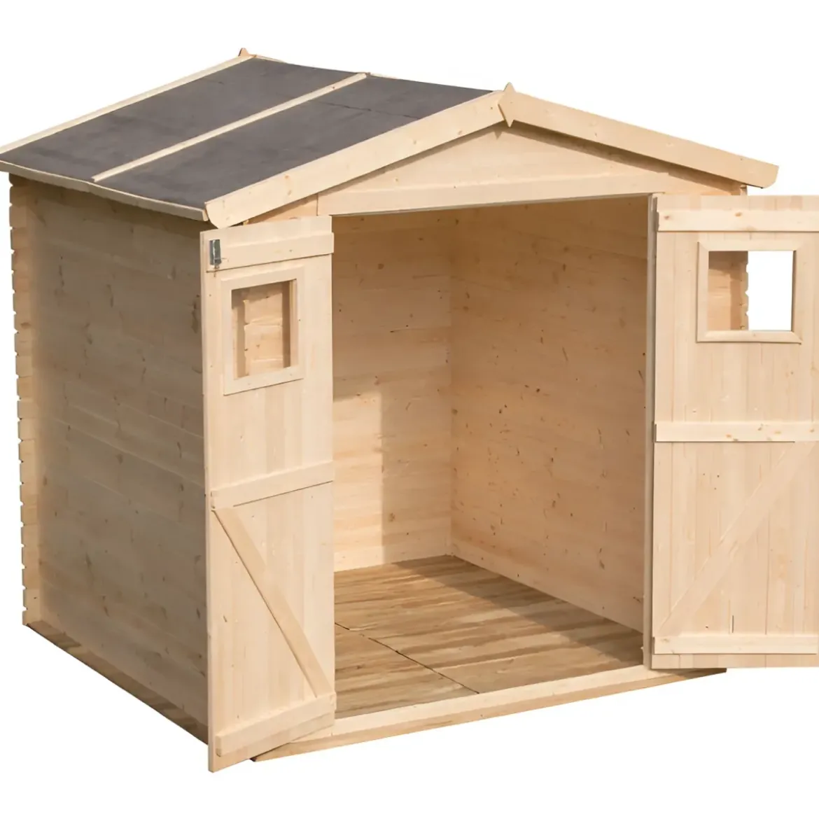 Casetta 2x2.5 in Legno 19 mm da Giardino Armadio Esterno Porta Attrezzi Blockhouse