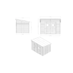 Casetta 2.8x2 in Legno Pannelli 16 mm Senza Pavimento Attrezzi Rimessa Giardino