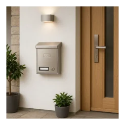 Cassetta Postale in Acciaio Inox da Esterno con Tetto Antipioggia