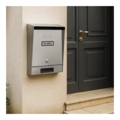 Cassetta Postale Inox con Tetto Apribile e Imbocco Frontale per Esterno