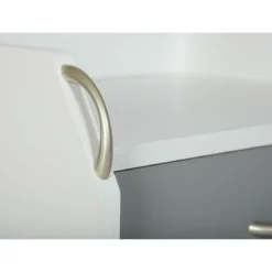 Cassettiera da Scrivania 4 Cassetti Bianco Grigio Ruote Scrivania