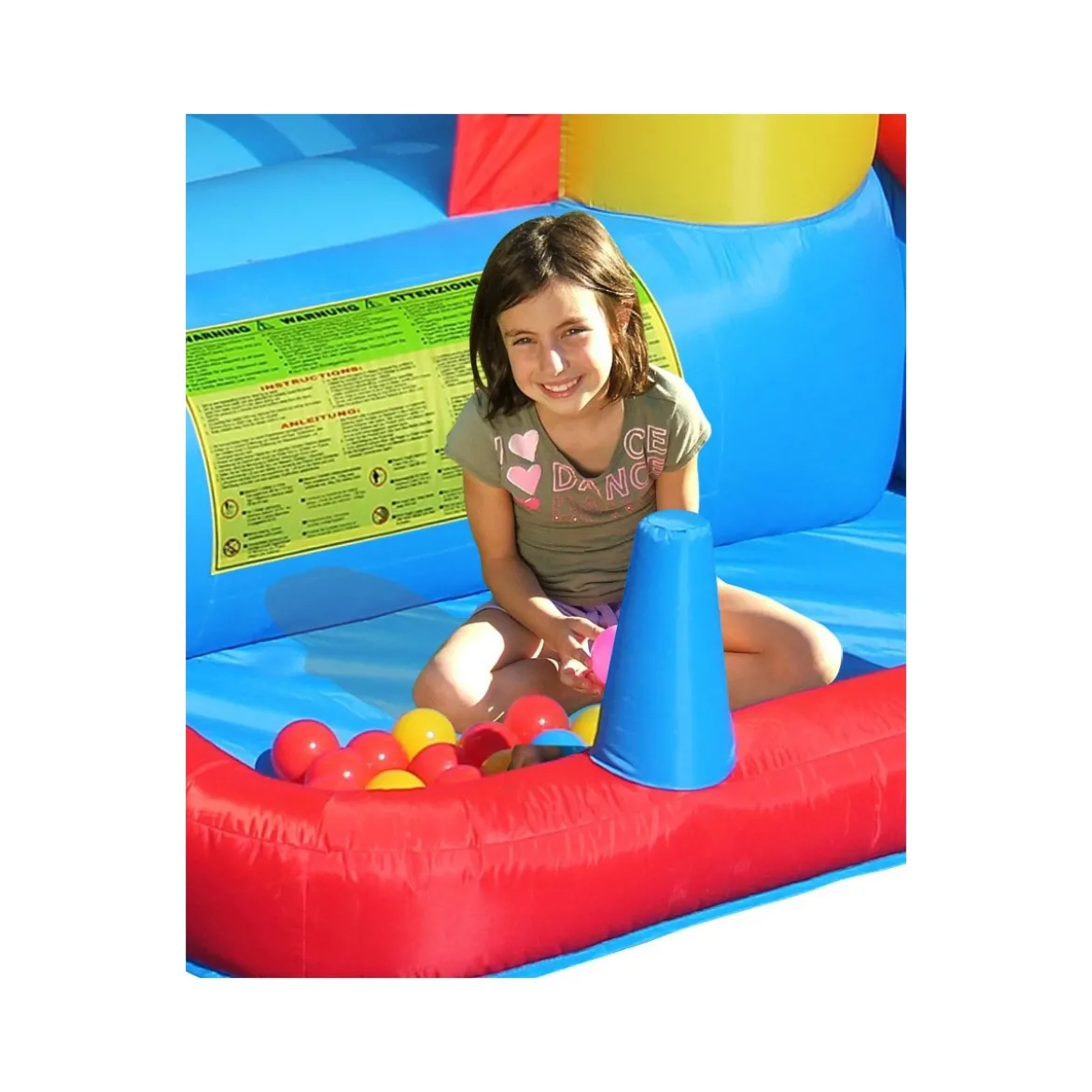 Castello Gonfiabile Gigante Bambini Gioco Scivolo Saltarello Tappeto Elastico