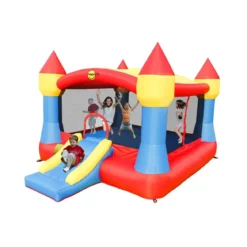 Castello Gonfiabile Gigante Scivolo Gioco Bambini Tappeto Saltarello Medioevo