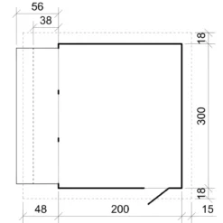 Chiosco in Legno 3x2 m Mercatini Fiere Bar a Pannelli in Pino Nordico