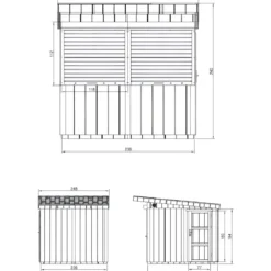 Chiosco in Legno 2x2 m Miele a Pannelli LP SmartSide Fiere Mercatini
