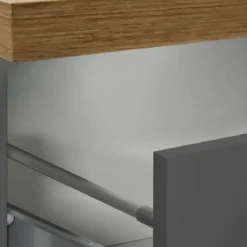 Colonna Portaspezie Antracite Rovere 2 Cassetti Soft Close in Legno