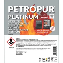 Combustibile Liquido Puro 18L 4 Taniche Riciclabile per Stufe Portatili