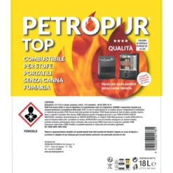 Combustibile Liquido 2 Taniche Riciclabile 18L per Stufa Senza Fumo
