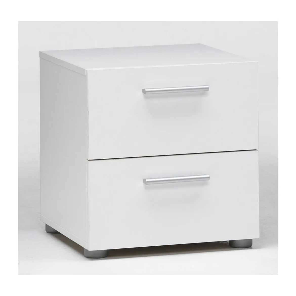 Comodino Bianco 2 Cassetti Cassettiera Camera Letto Studio Moderno Cameretta