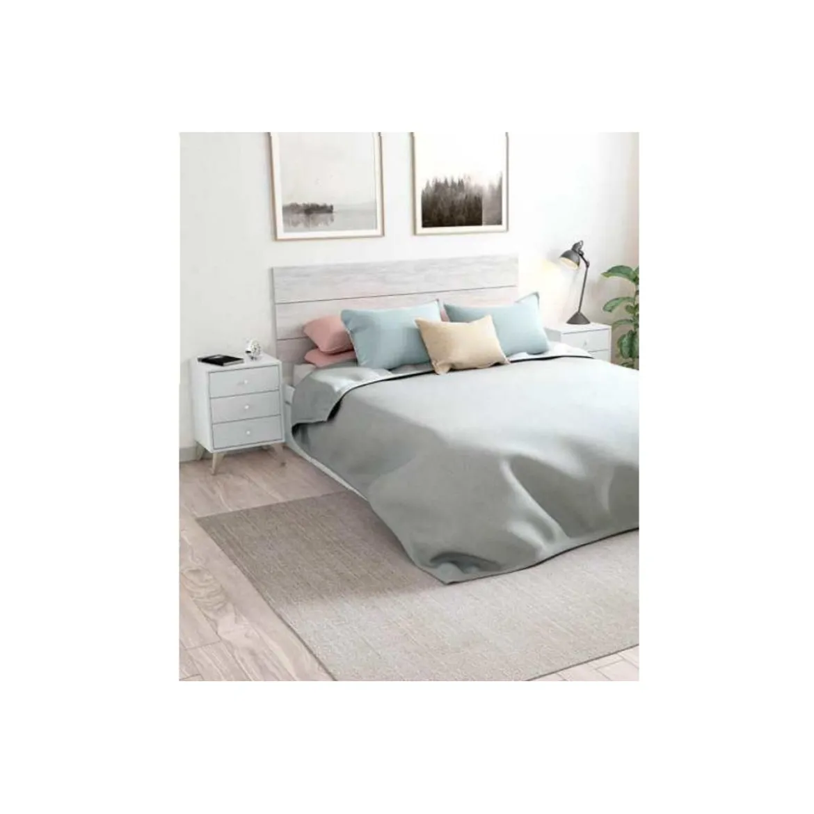 Comodino 40 Bianco 3 Cassetti Cassettiera Camera Letto Studio Moderno Cameretta