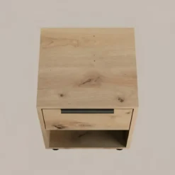 Comodino 1 Cassetto Rovere Artisan per Camera da Letto con Vano