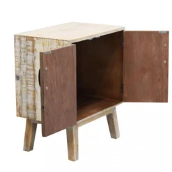 Comodino con 2 Ante Battenti Colorato per Camera da Letto in Legno