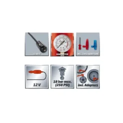 Compressore Aria Portatile 12 V Einhell Compatto Elettrico Auto CC AC