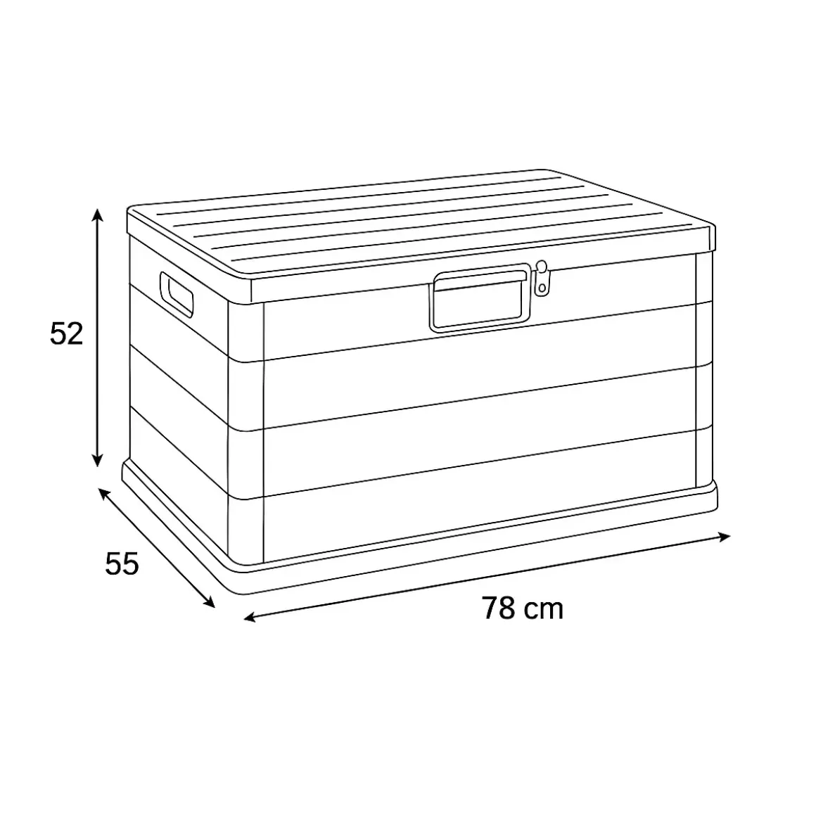 Contenitore Plastica 170 Litri 78x55x52 cm Impilabile con Maniglie
