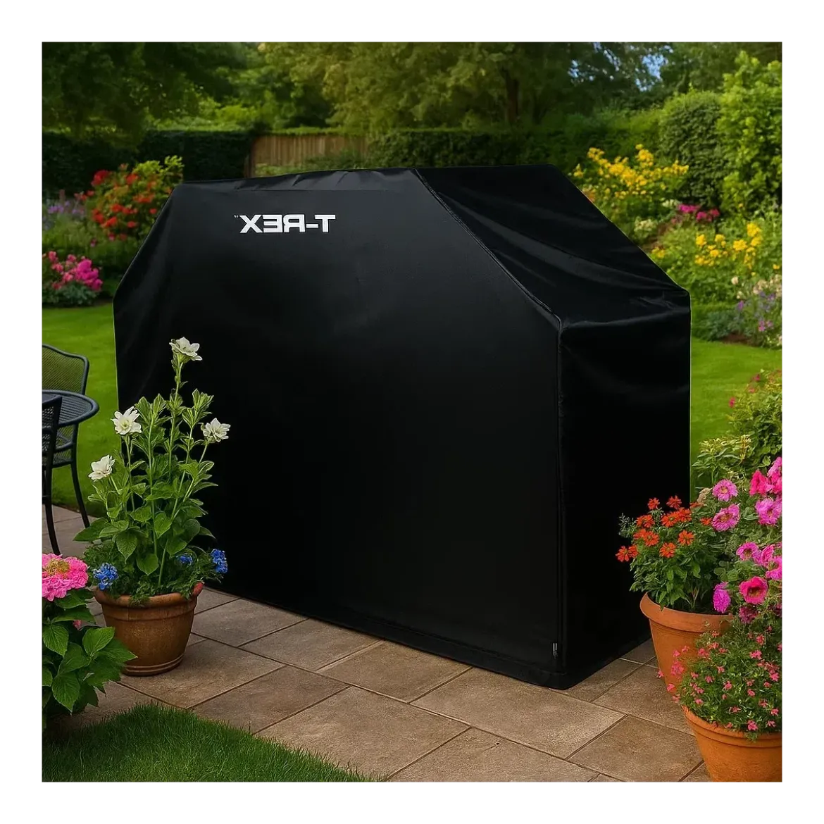 Copertura Barbecue Nero Traspirante Idrorepellente 142x43x120 cm