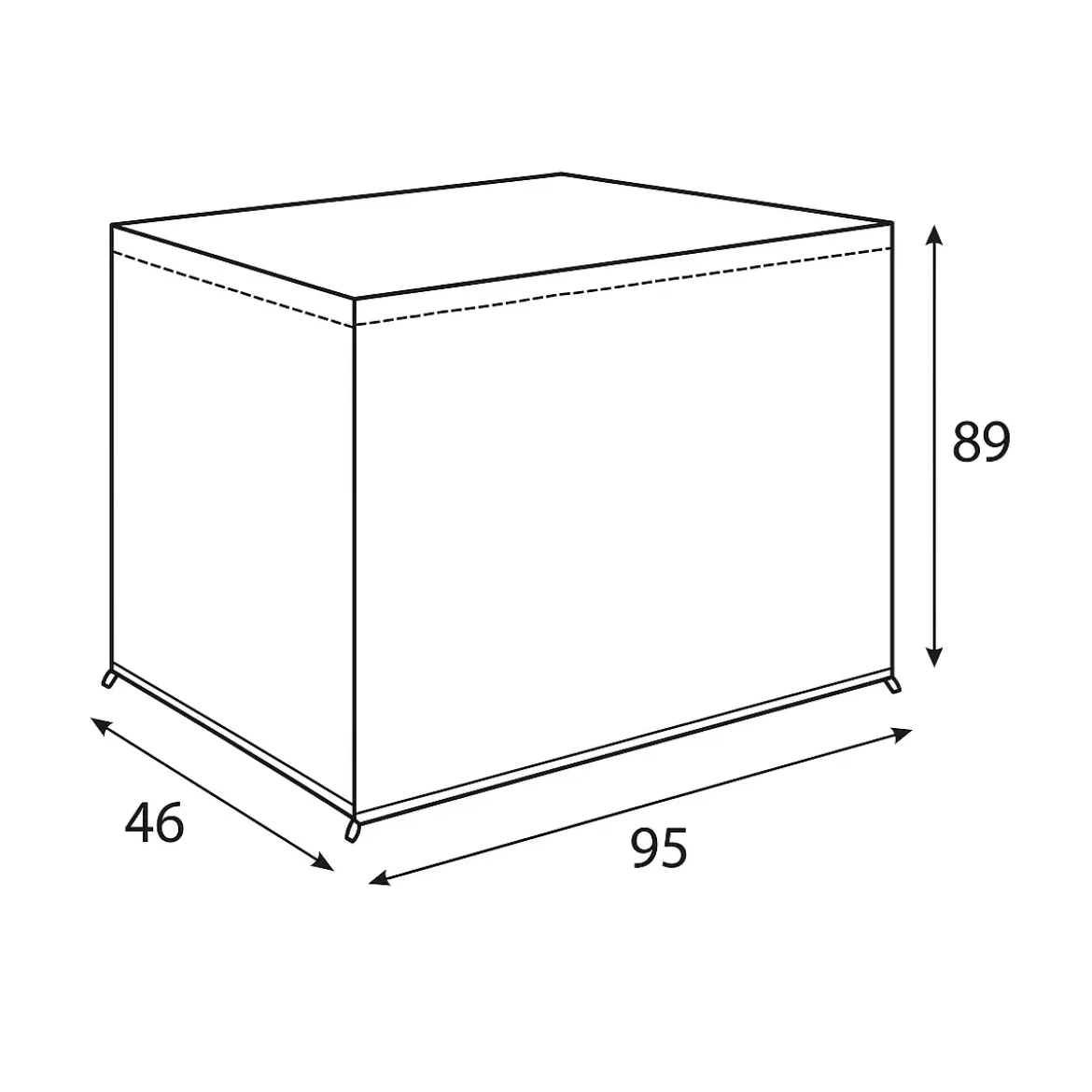 Copertura Condizionatore 95x46x89 cm Poliestere Nero Impermeabile