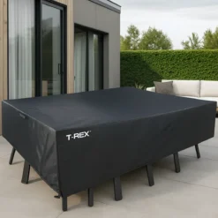 Copertura Tavolo e Sedie 173x215x90 cm Poliestere Nero Impermeabile