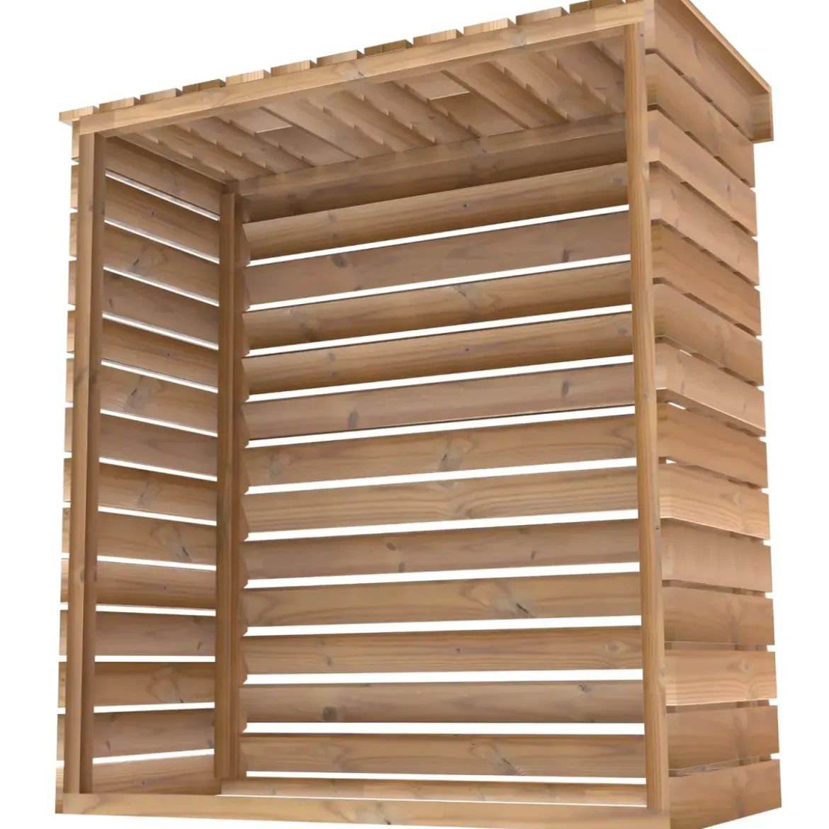 Copri Climatizzatore Esterno XL Legno Termotrattato con Lamelle Fisse