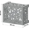 Copri Condizionatore da Esterno Decorazione Alluminio Bronzo 86x44x68