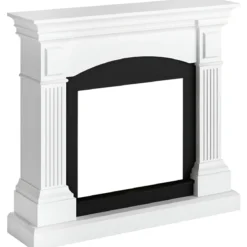 Cornice Decorativa Camino Finto Tagu Magna Bianco in Legno MDF Caminetto