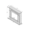 Cornice Decorativa Finto Camino Bianco in Legno MDF Caminetto Tagu Helmi