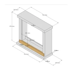 Cornice per Caminetto Elettrico Bianco Tagu Hagen Camino in Legno MDF