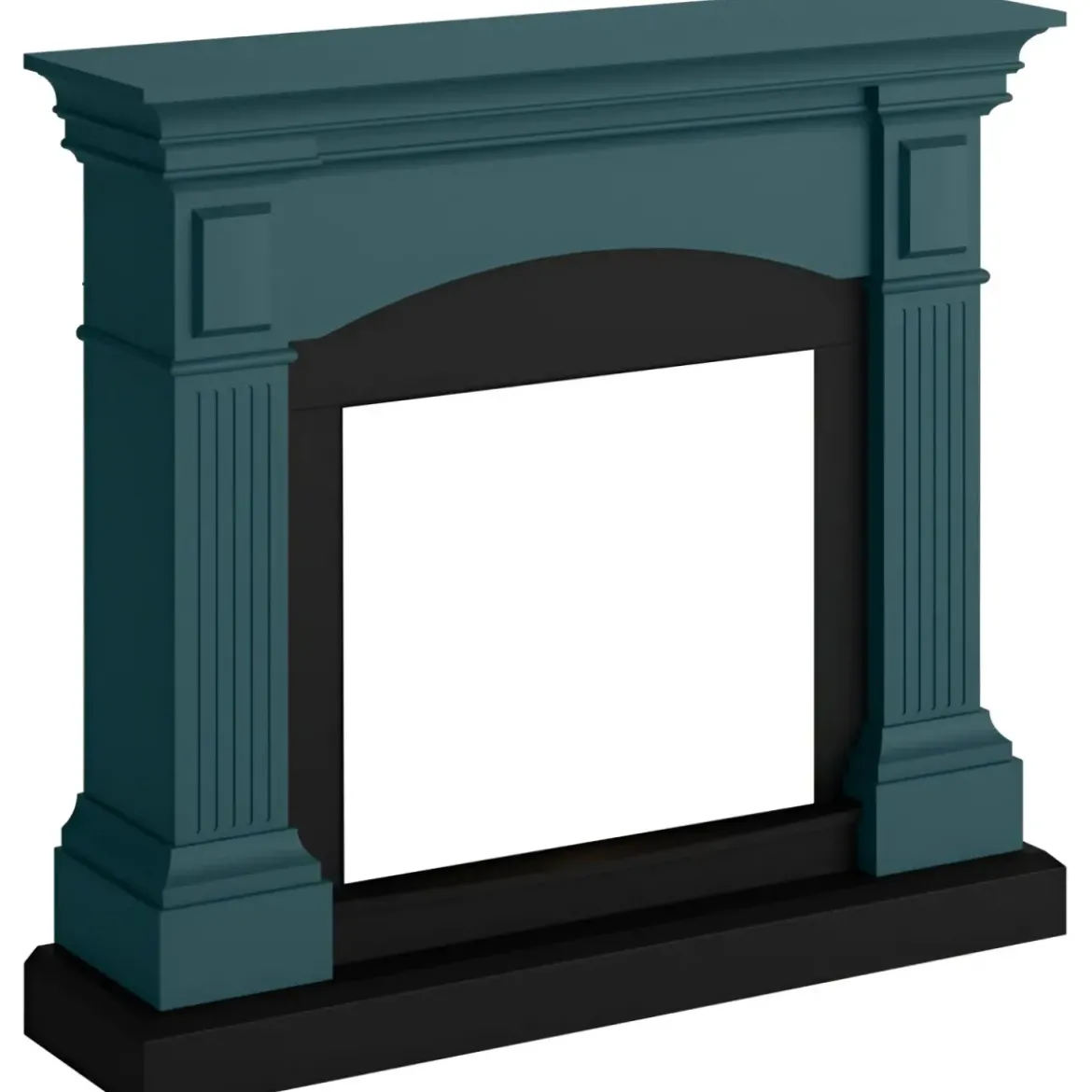 Cornice per Camino Decorativa Tagu Magna in Legno MDF Turchese