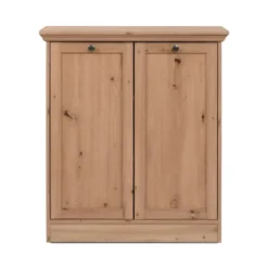Credenza 2 Ante 80x35x90 cm Legno Rovere Anticato con Ripiani Interni