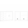 Credenza Cemento Bianco Mobile 2 Ante 4 Cassetti Madia Contenitore Salone